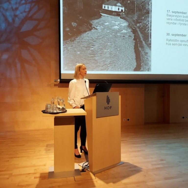 100 ára afmæli rafveitu á Akureyri. Afmælishátíð í Hofi. (Mynd: Gunnur Ýr Stefánsdóttir)