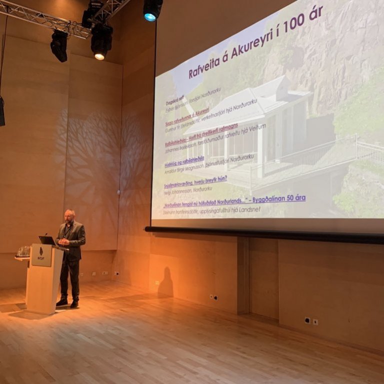 100 ára afmæli rafveitu á Akureyri. Afmælishátíð í Hofi. (Mynd: Gunnur Ýr Stefánsdóttir)