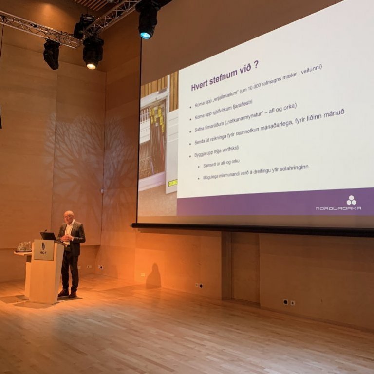 100 ára afmæli rafveitu á Akureyri. Afmælishátíð í Hofi. (Mynd: Gunnur Ýr Stefánsdóttir)