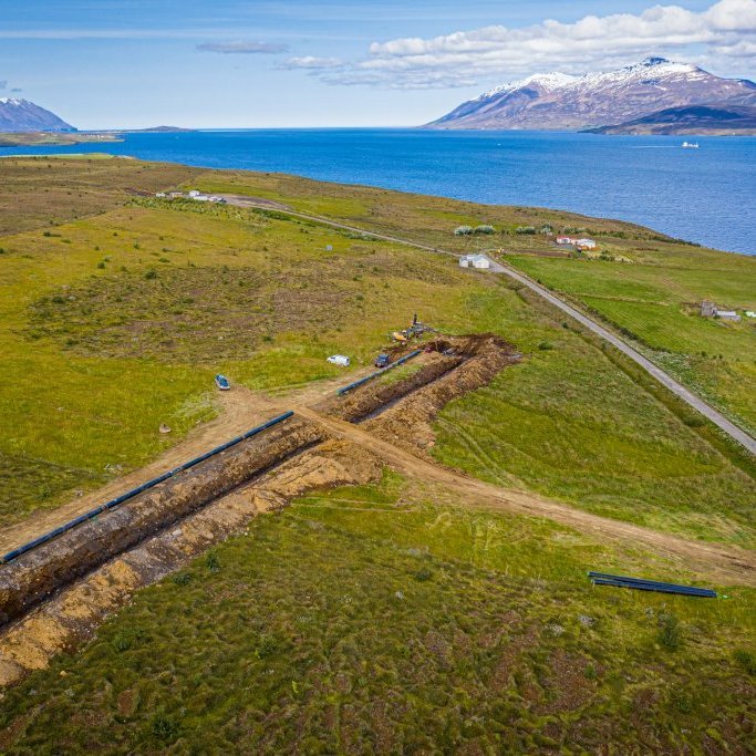 Lagning Hjalteyrarlagnar sumarið 2019 (Mynd: Auðunn Níelsson)