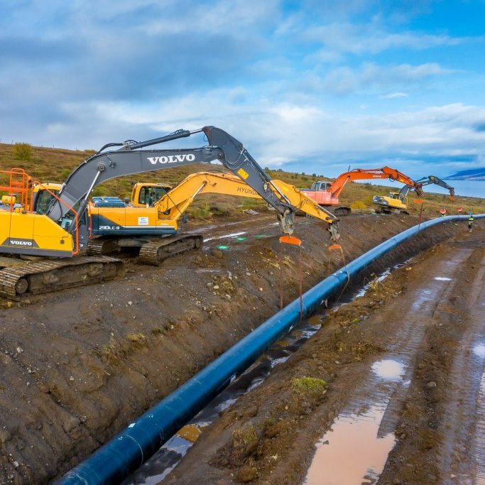 Lagning Hjalteyrarlagnar sumarið 2019 (Mynd: Axel Þórhallsson)