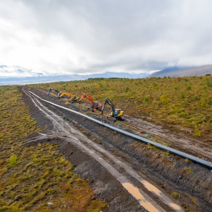 Lagning Hjalteyrarlagnar sumarið 2019 (Mynd: Axel Þórhallsson)