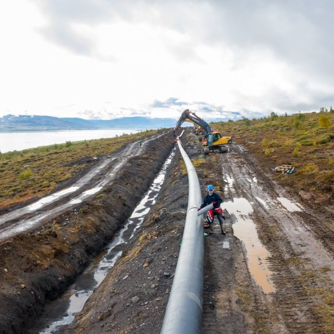 Lagning Hjalteyrarlagnar sumarið 2019 (Mynd: Axel Þórhallsson)