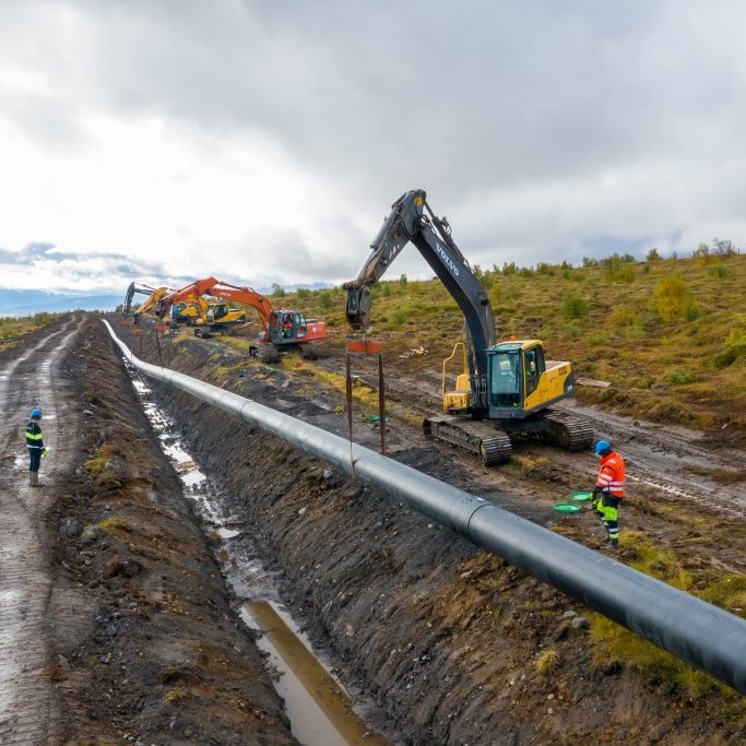 Lagning Hjalteyrarlagnar sumarið 2019 (Mynd: Axel Þórhallsson)
