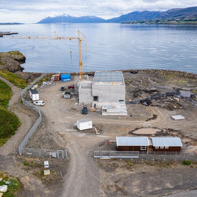 Bygging hreinsistöðvar fráveitu haustið 2019 (Mynd: Auðunn Níelsson)