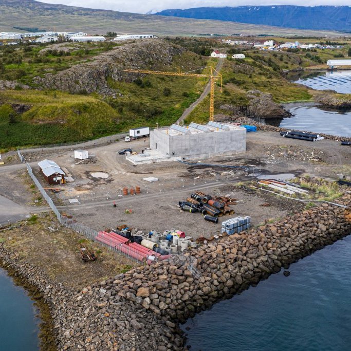 Bygging hreinsistöðvar fráveitu haustið 2019 (Mynd: Auðunn Níelsson)