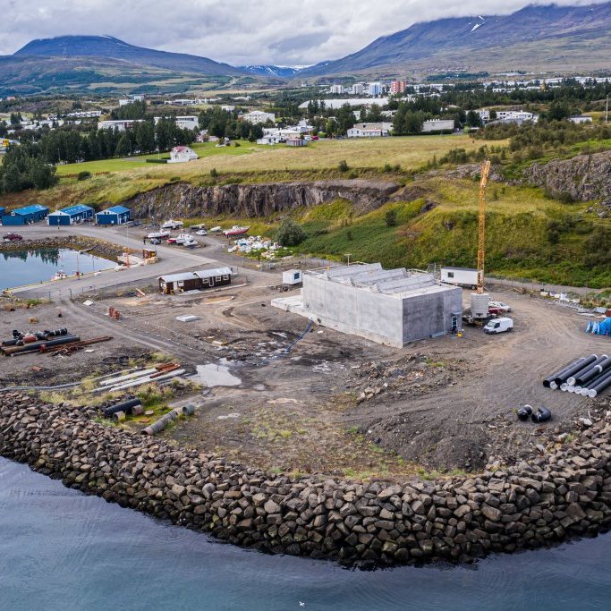 Bygging hreinsistöðvar fráveitu haustið 2019 (Mynd: Auðunn Níelsson)